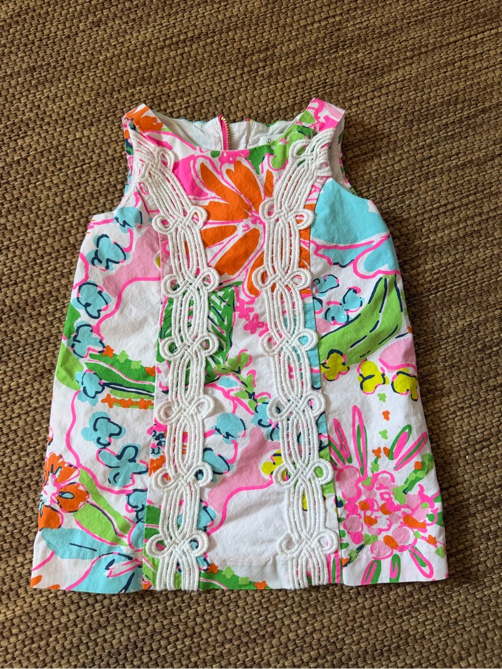 Lilly Pulitzer Pink, Orange & Green Floral Shift Dress